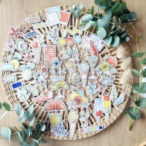 DIE-CUTS C&rsquo;EST L&rsquo;ETE – REVE AZUR – Chou & Flowers