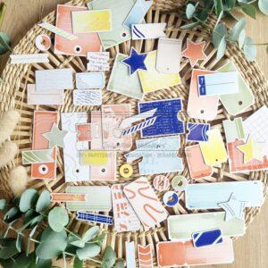 DIE-CUTS ETIQUETTE – REVE AZUR – Chou & Flowers