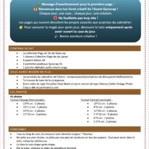 Kit Minialbum du calendrier de l&rsquo;Avent 2025 « Pour ce moment… »