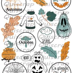 Planche de Dies-cut – Frissons d&rsquo;automne – Quiscrap