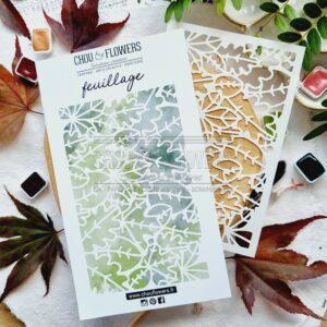 Pochoir A6 Le feuillage – L’OREE DES BOIS – Chou & Flowers