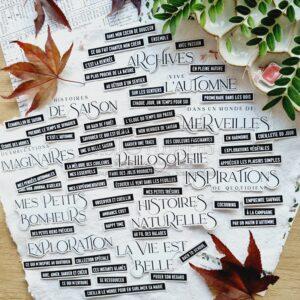 DIES-CUT Mots d&rsquo;automne – L&rsquo;OREE DES BOIS – Chou & Flowers