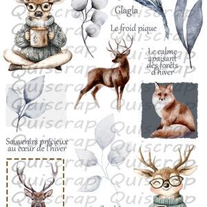 Planche de Dies-cut - Les animaux de la forêt - Quiscrap