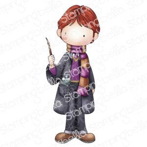 Tampon – TINY TOWNIE WIZARD IN TRAINING WITH MOUSE – Stamping Bella