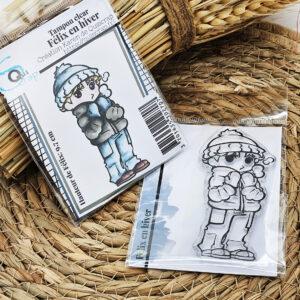 Tampon clear – Félix en hiver – Quiscrap